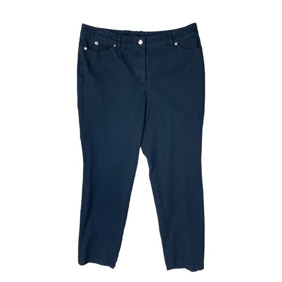 Escada 36 1X Midnight Black Jeans ALTERED Y2K Vintage Mid Rise Straight Leg Curv - Picture 1 of 12